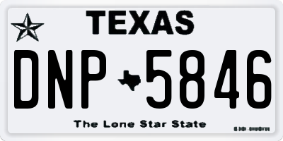 TX license plate DNP5846