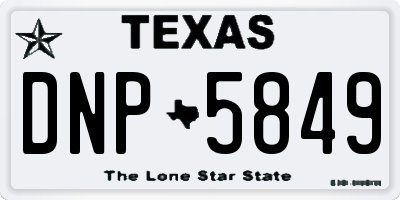 TX license plate DNP5849