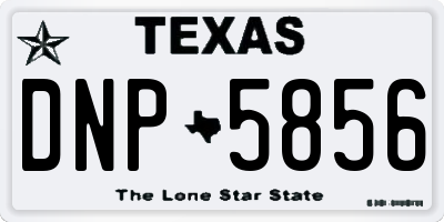 TX license plate DNP5856