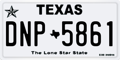 TX license plate DNP5861