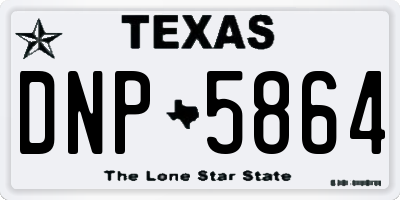 TX license plate DNP5864