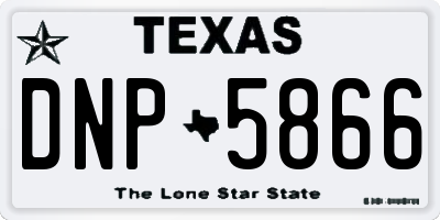 TX license plate DNP5866