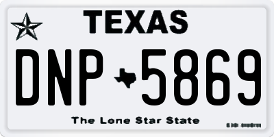 TX license plate DNP5869