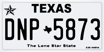 TX license plate DNP5873