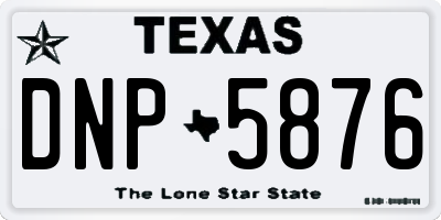 TX license plate DNP5876