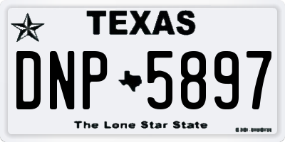 TX license plate DNP5897