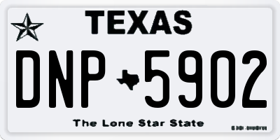 TX license plate DNP5902