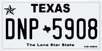 TX license plate DNP5908