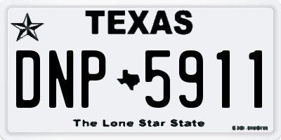 TX license plate DNP5911