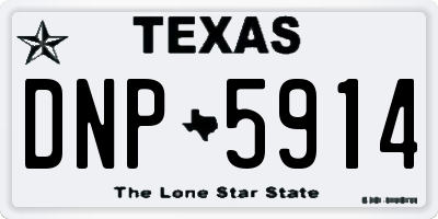 TX license plate DNP5914
