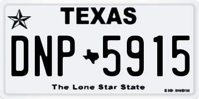 TX license plate DNP5915