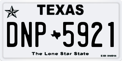 TX license plate DNP5921
