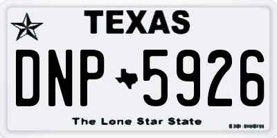 TX license plate DNP5926