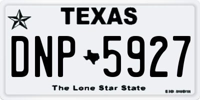 TX license plate DNP5927