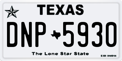 TX license plate DNP5930