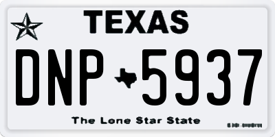 TX license plate DNP5937