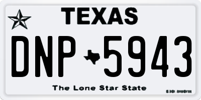 TX license plate DNP5943