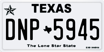 TX license plate DNP5945