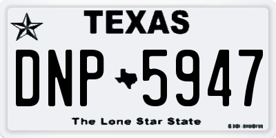 TX license plate DNP5947