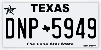 TX license plate DNP5949