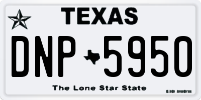 TX license plate DNP5950