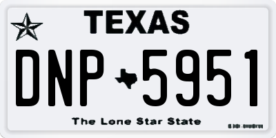 TX license plate DNP5951