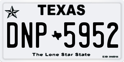 TX license plate DNP5952