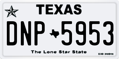 TX license plate DNP5953