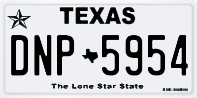 TX license plate DNP5954