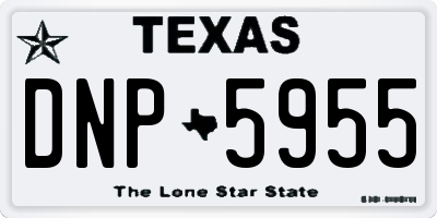TX license plate DNP5955