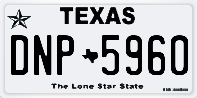 TX license plate DNP5960