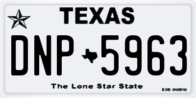 TX license plate DNP5963