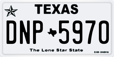 TX license plate DNP5970
