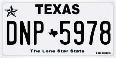 TX license plate DNP5978