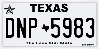 TX license plate DNP5983