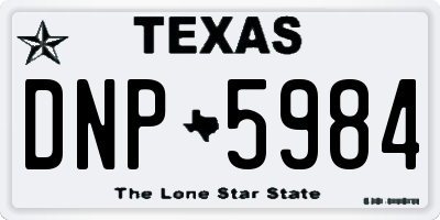 TX license plate DNP5984
