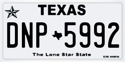 TX license plate DNP5992