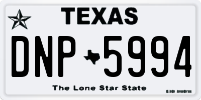TX license plate DNP5994
