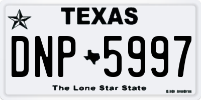 TX license plate DNP5997
