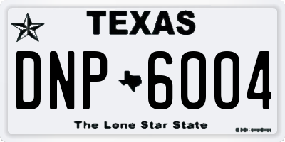 TX license plate DNP6004