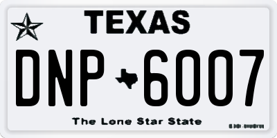 TX license plate DNP6007
