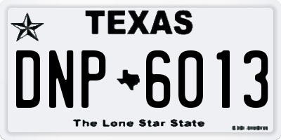 TX license plate DNP6013