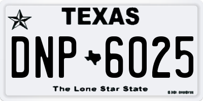 TX license plate DNP6025