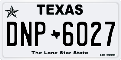 TX license plate DNP6027