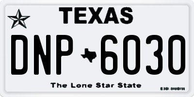 TX license plate DNP6030