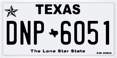 TX license plate DNP6051