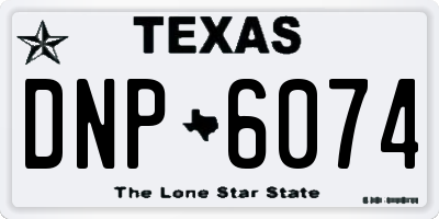 TX license plate DNP6074