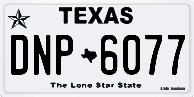 TX license plate DNP6077