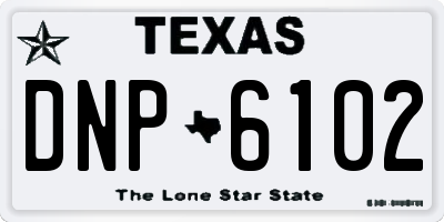 TX license plate DNP6102