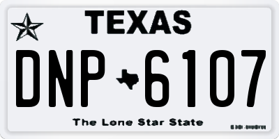 TX license plate DNP6107